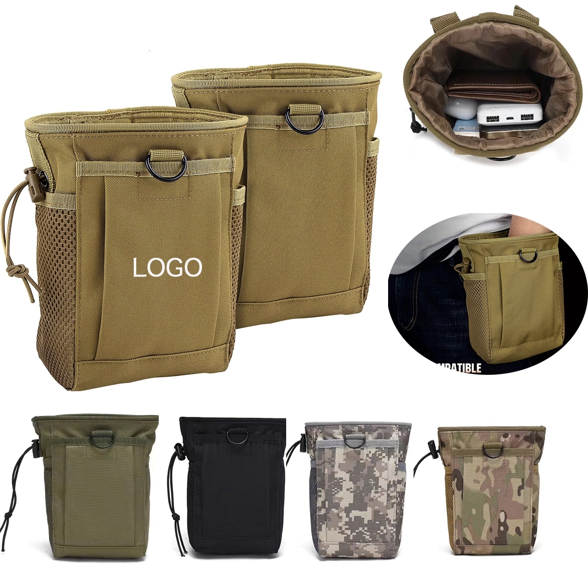 Tactical Molle Drawstring Dump Pouch 1