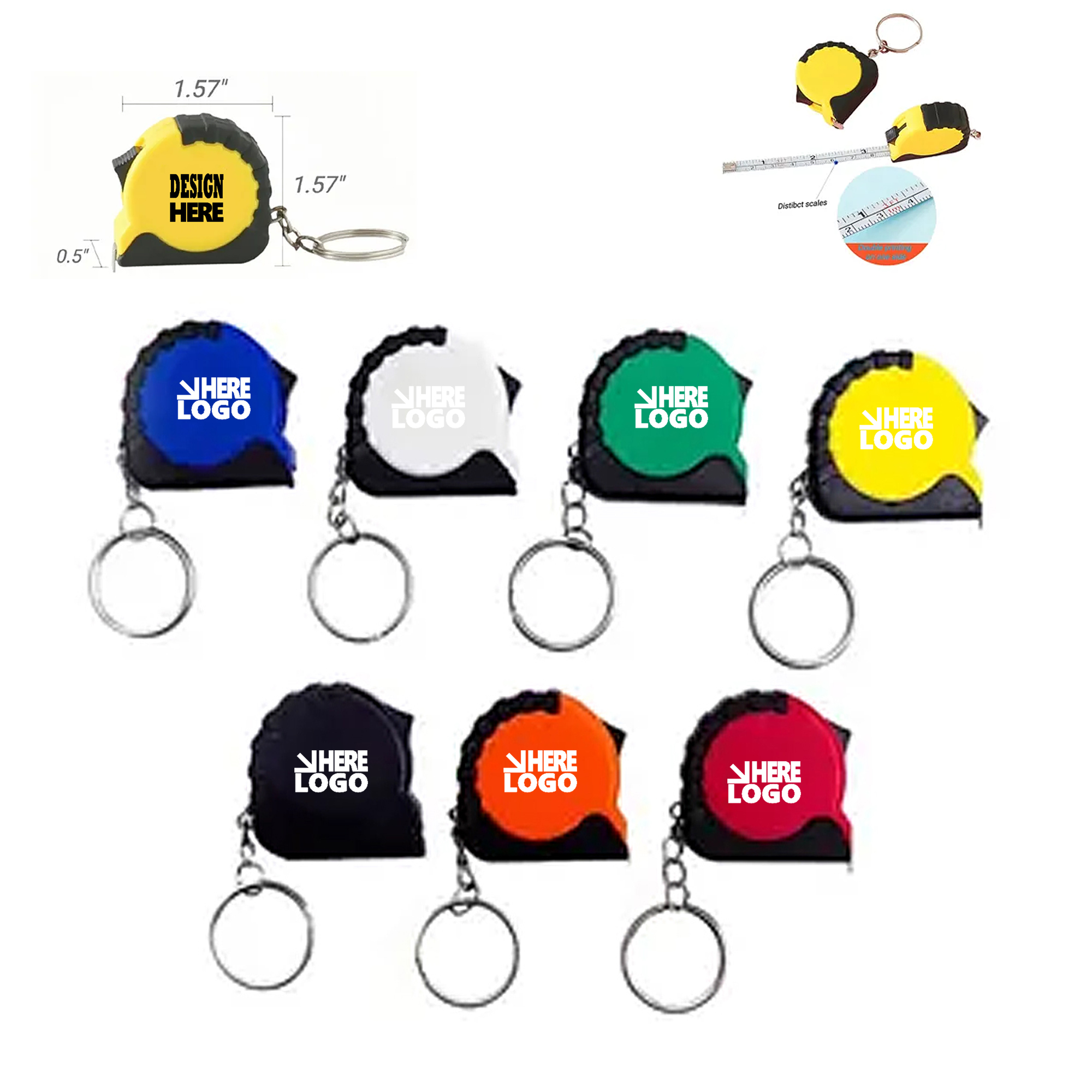 Key Ring Tape Measure Compact Measuring Tool 4