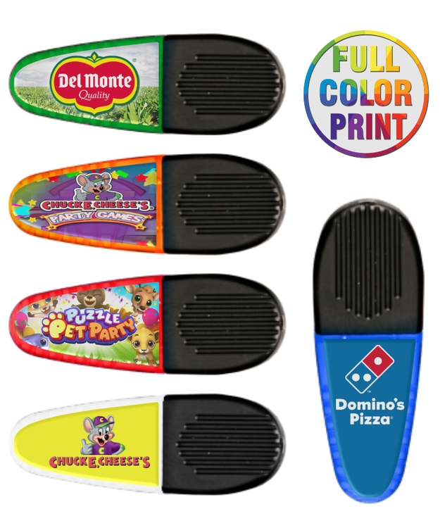 Oblong Magnetic Memo Clip - Full Color Epoxy Dome Print 2