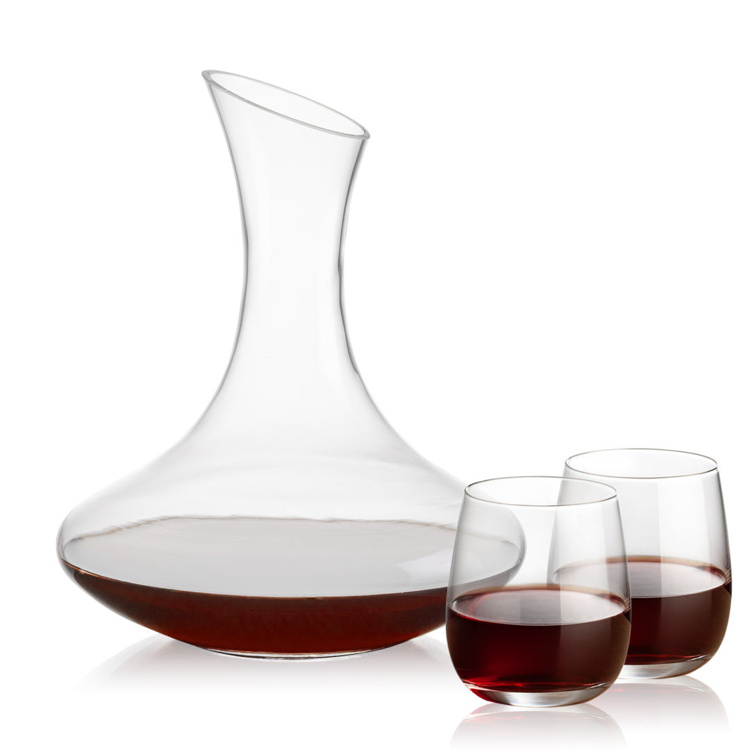 Hampton Carafe & Crestview Stemless Wine 4