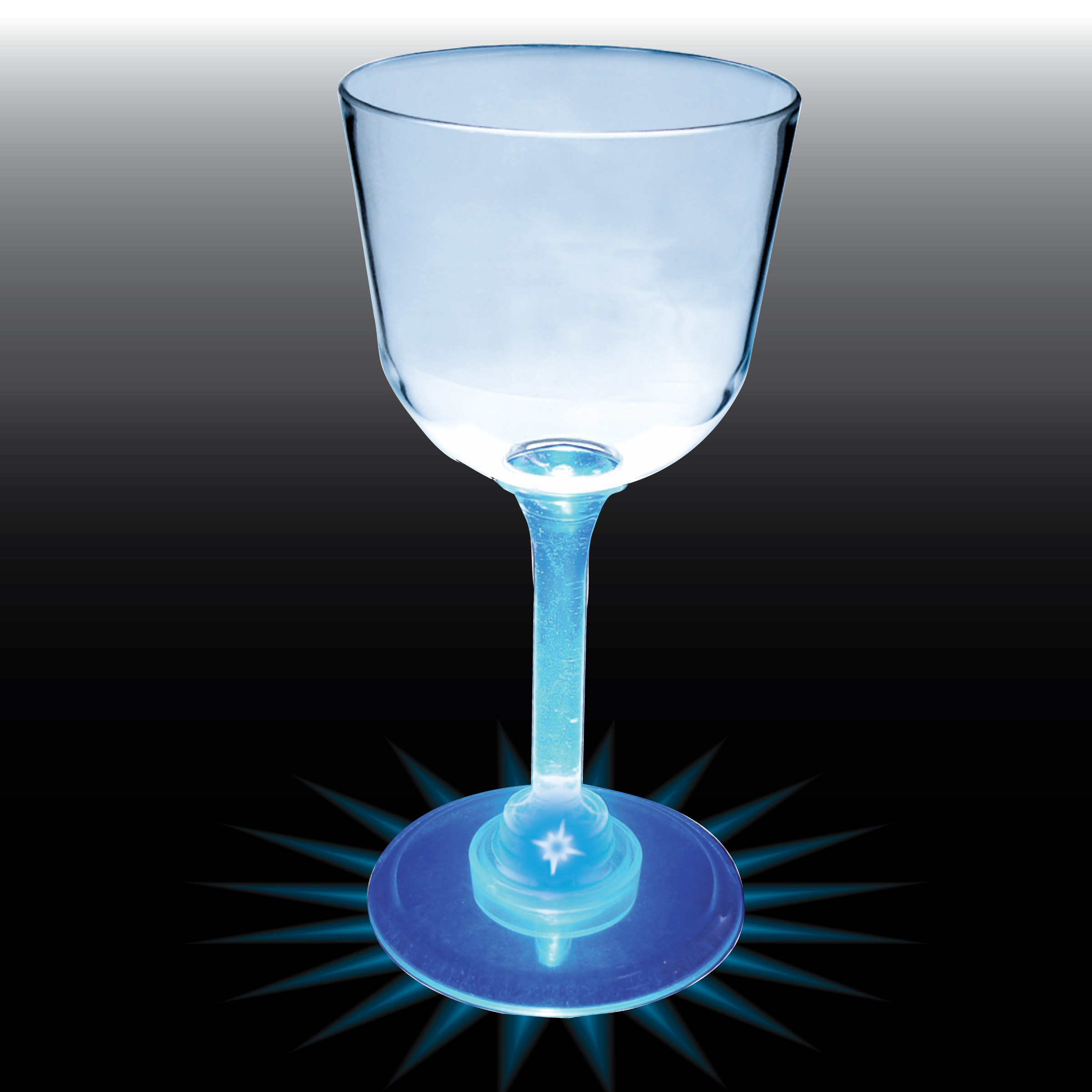 7oz Light Up Standard Stem Plastic Wine Glass