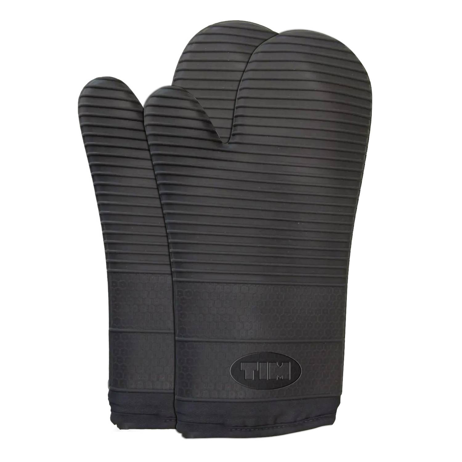 Kitchen Oven Ribbed Soft Silicone Mitt 2