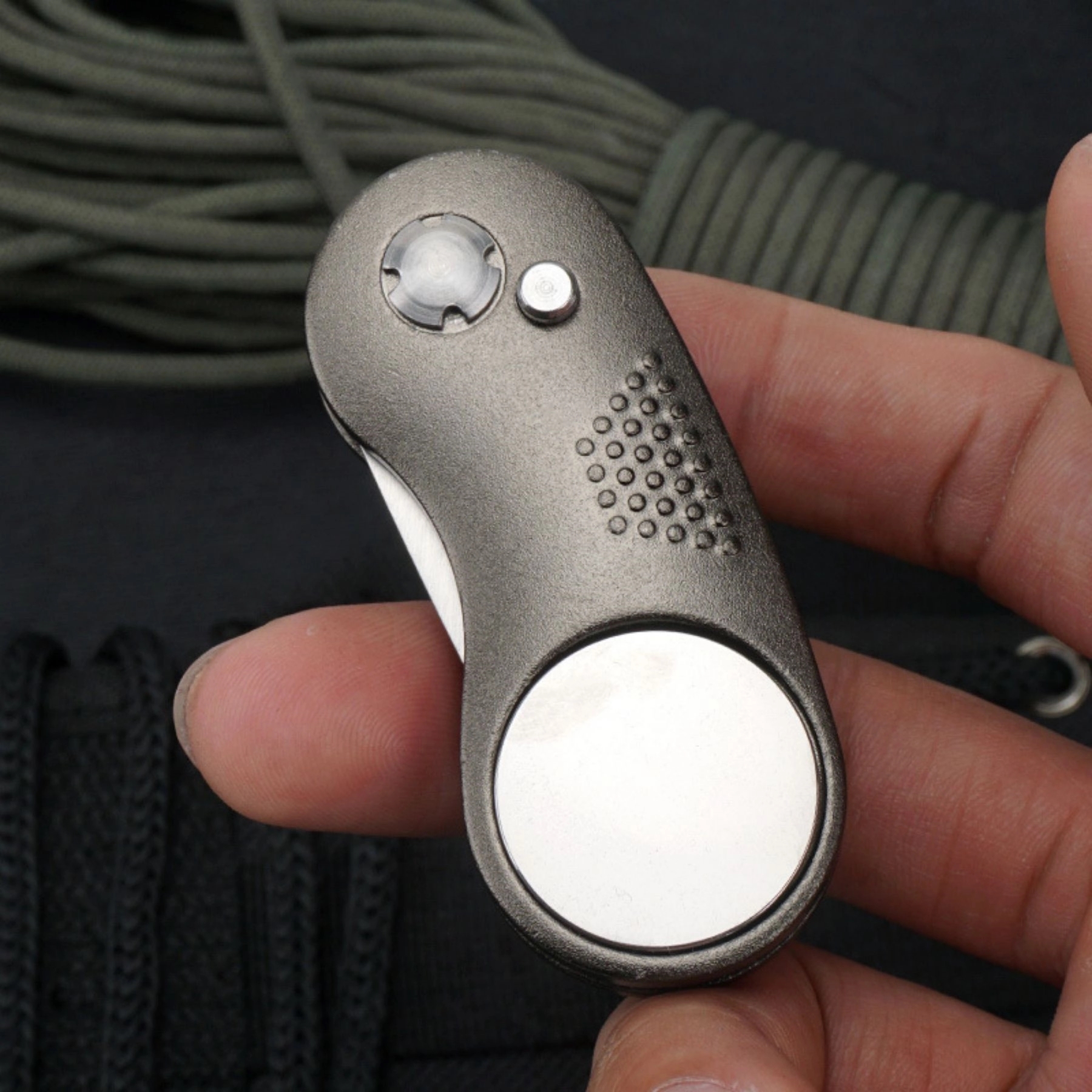 Golf Divot Repair Tool Foldable Stainless Steel Switchblade 4