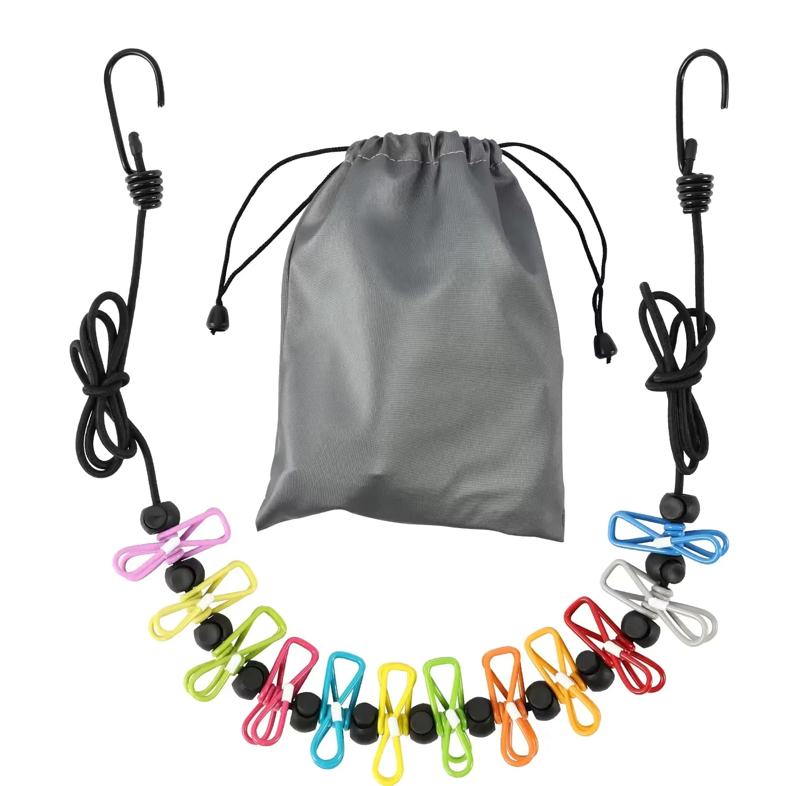 Retractable Travel Clothesline with 12 Clothes Clips 6