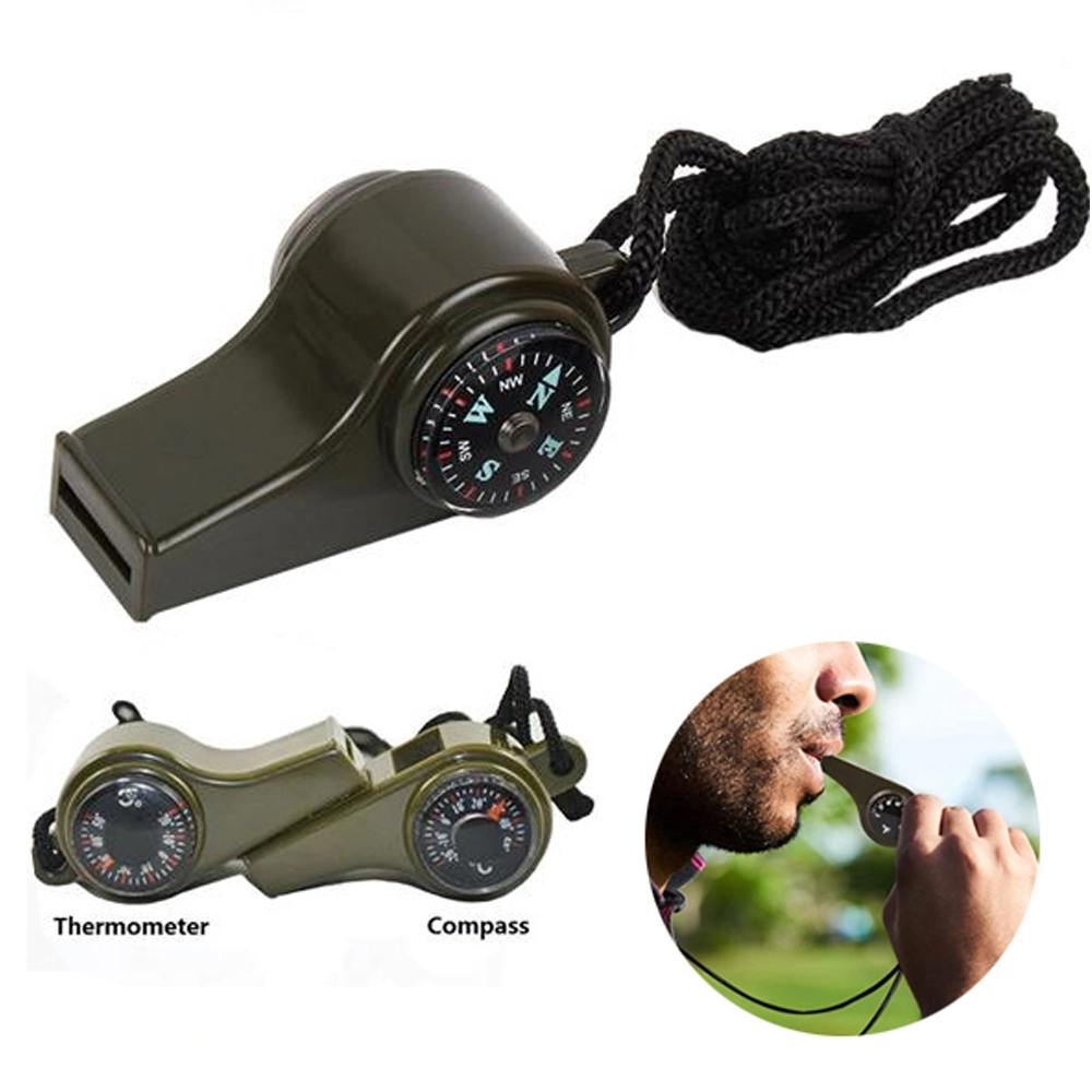 3-in-1 Compass Thermometer Whistle 2