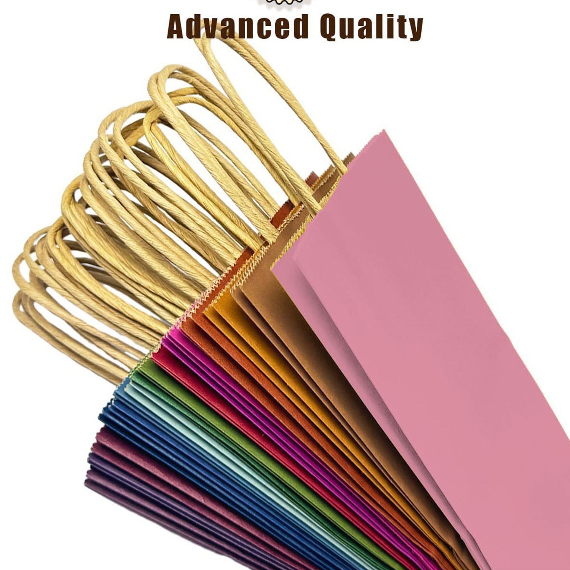 Brightly Colored Kraft Paper Bags with Handles 2