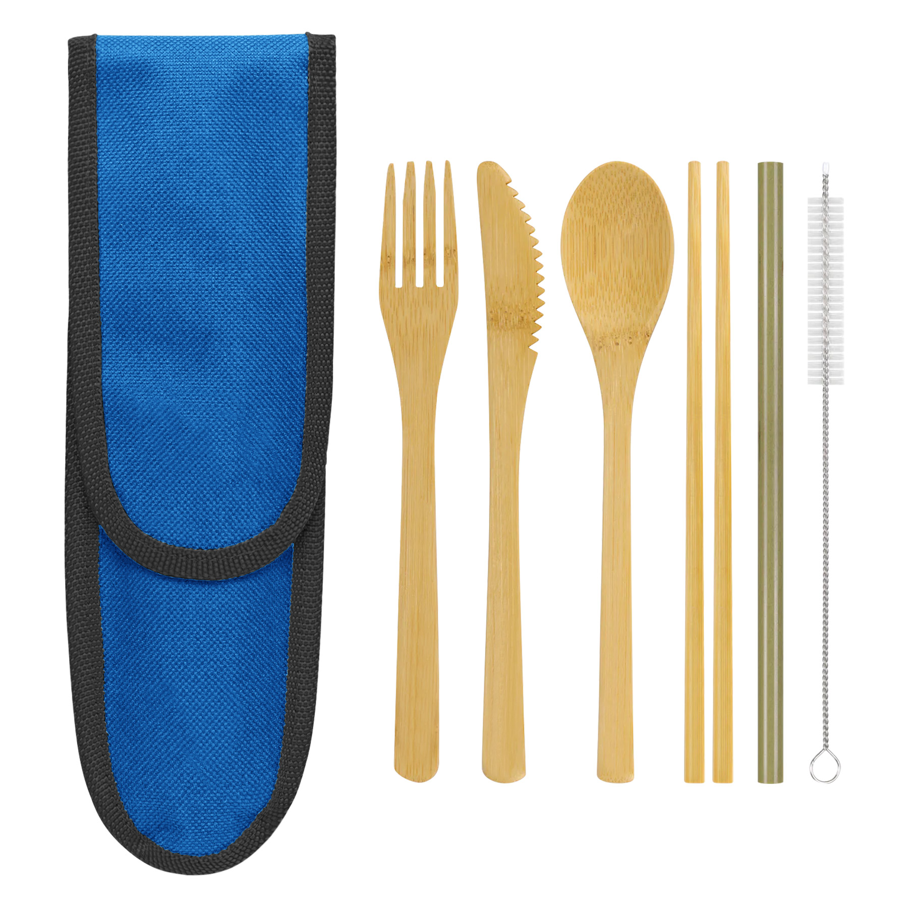 6-In-1 Bamboo Cutlery Set With Packing Pouch 8