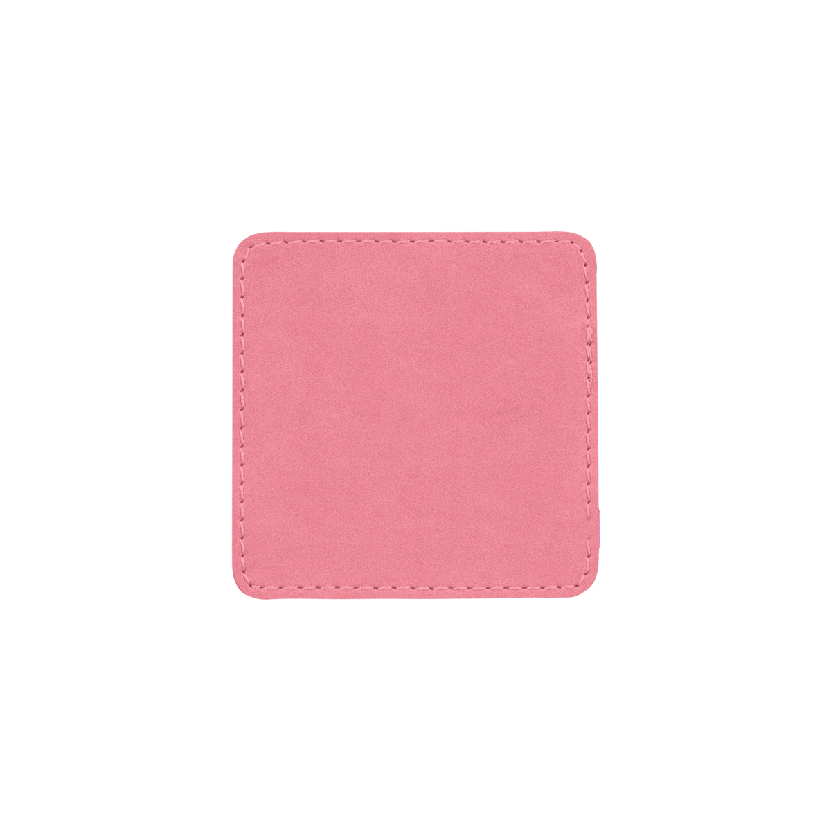 3" Pink Leatherette Square Patch with Adhesive 2