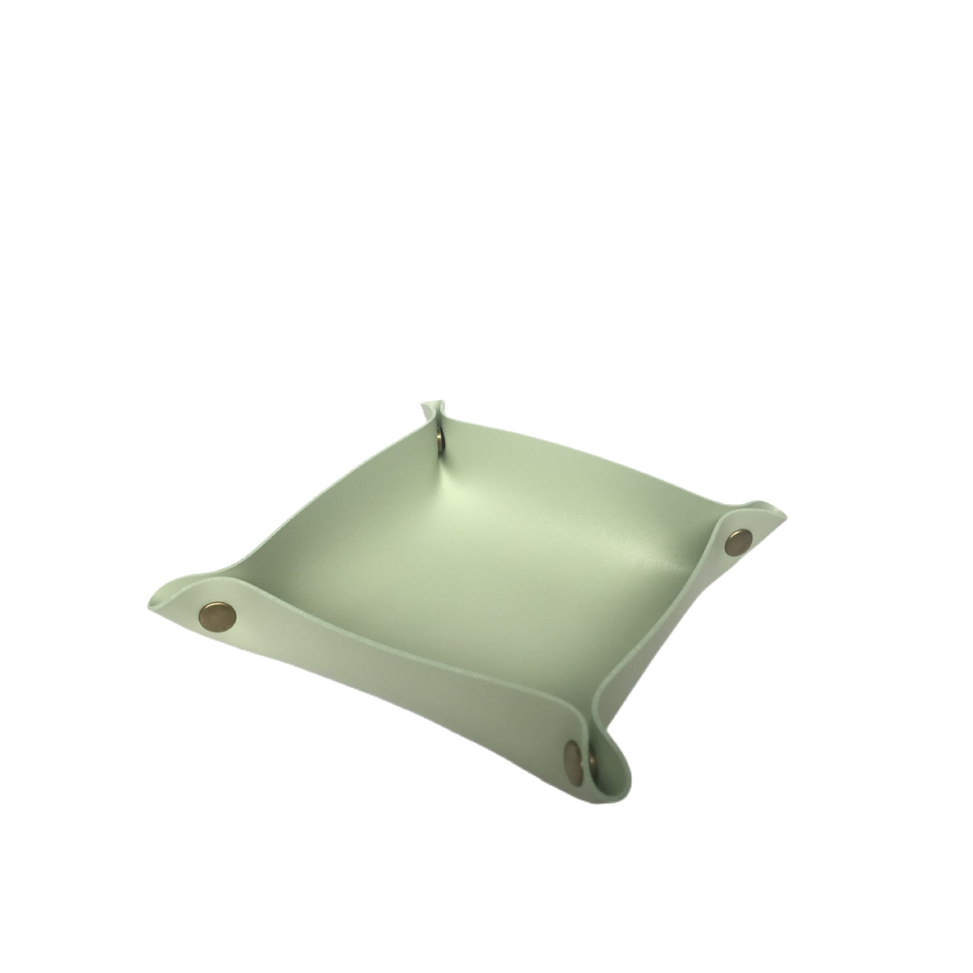 PU Leather Foldable Valet Tray With Snap Corners 7.87" 24