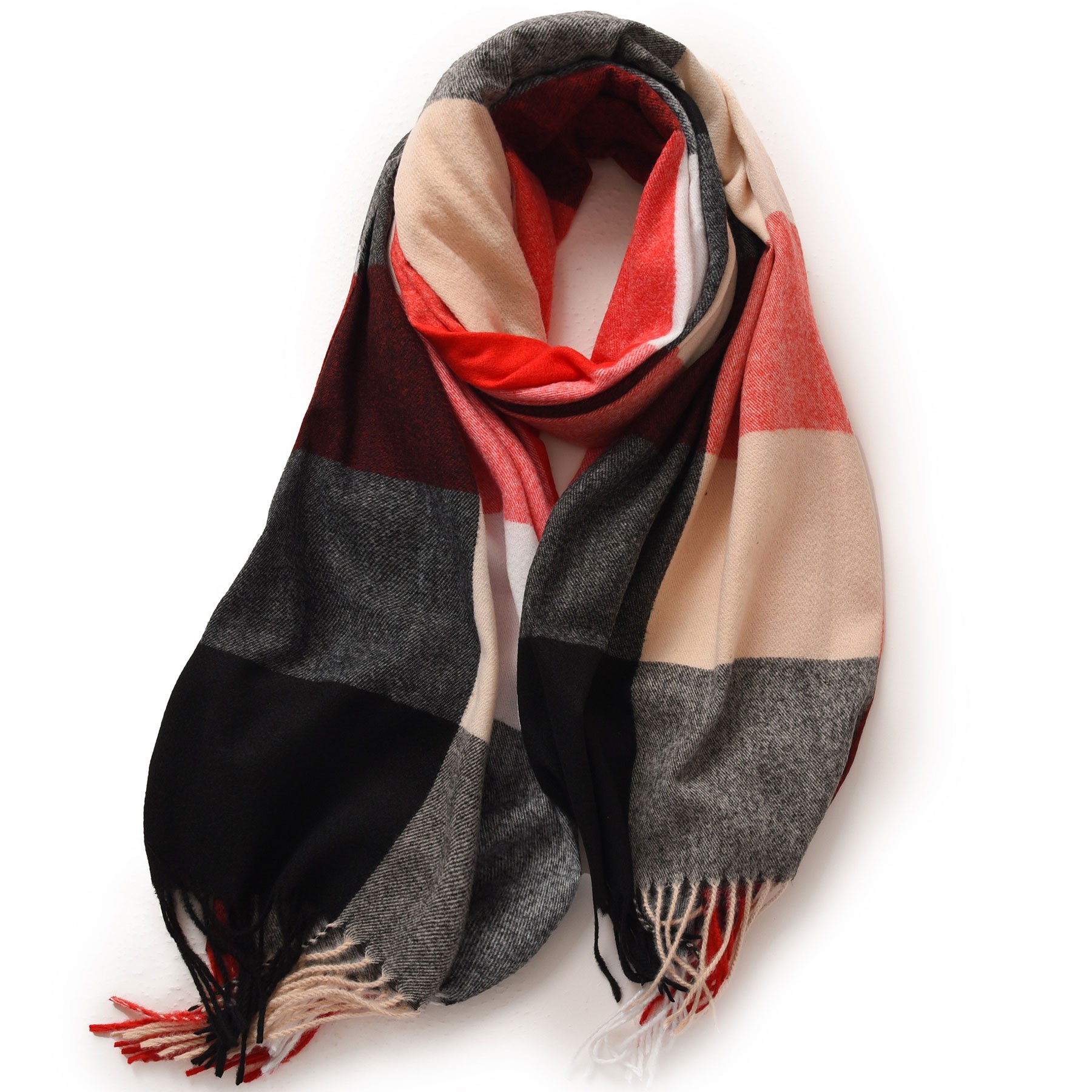 Long Plaid Scarf 8