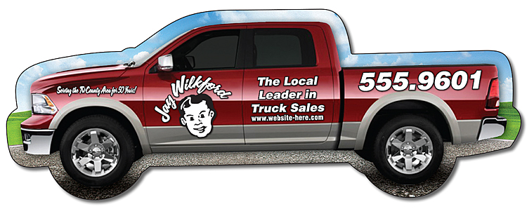Magnet - Pickup Truck Shape (5.125x1.9) - 20 Mil. 1