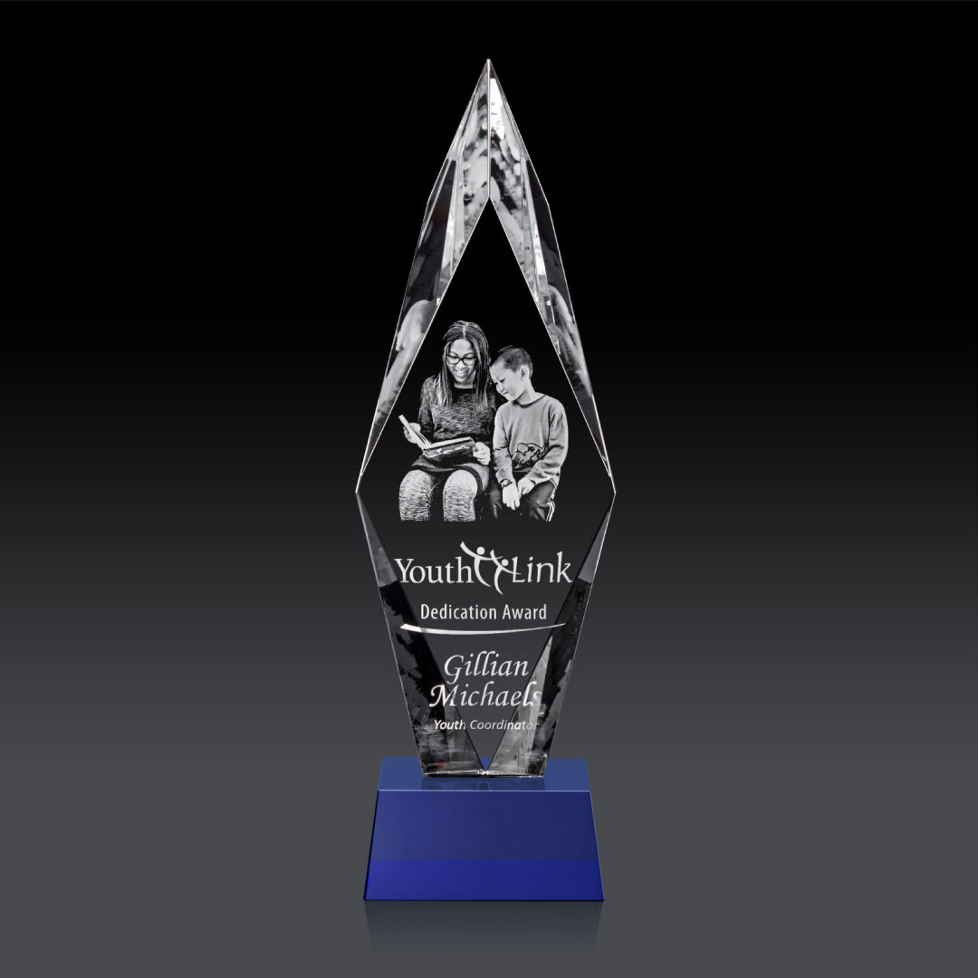 Manilow Award on Robson Base (3D) - Blue 2