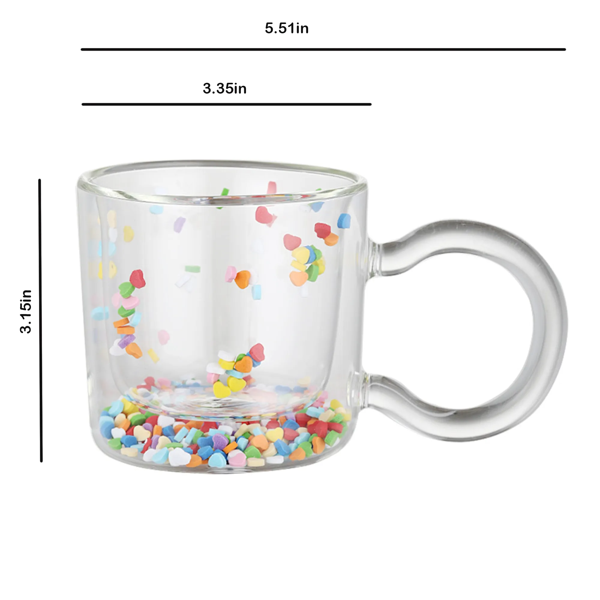 Double-layered Glass Cup with Flowing Sand 3