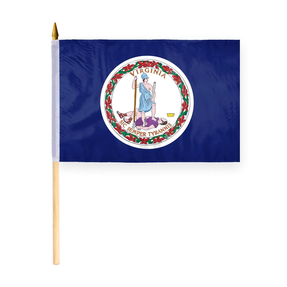 4"x6" & 12"x18'' Virginia ePoly Printed Stick Flags 3