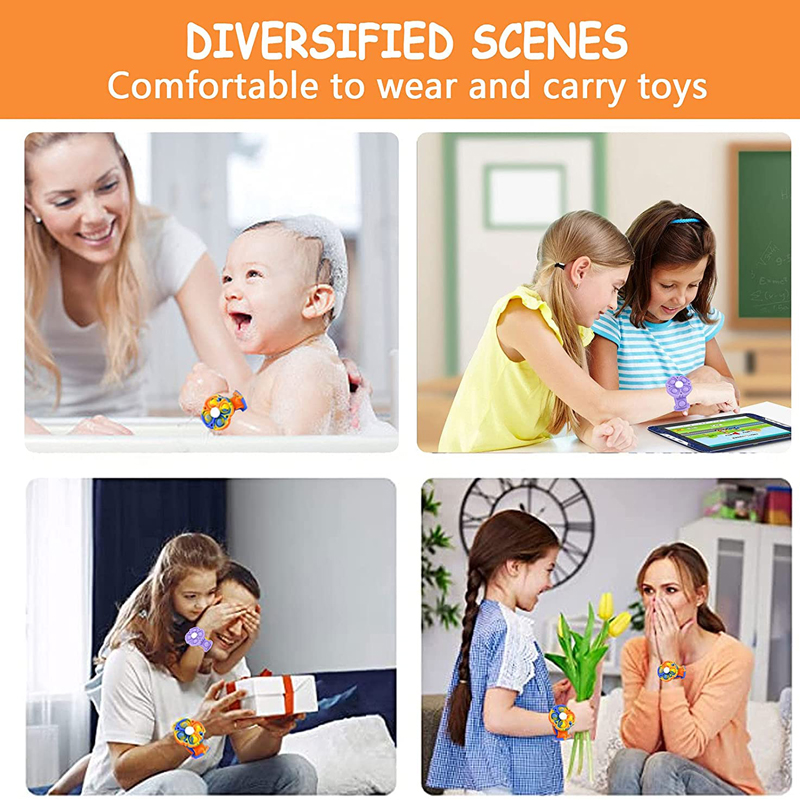 Stress Relief Pop Wristband Fidget Sensory Hand Finger Press Silicone Toy 20
