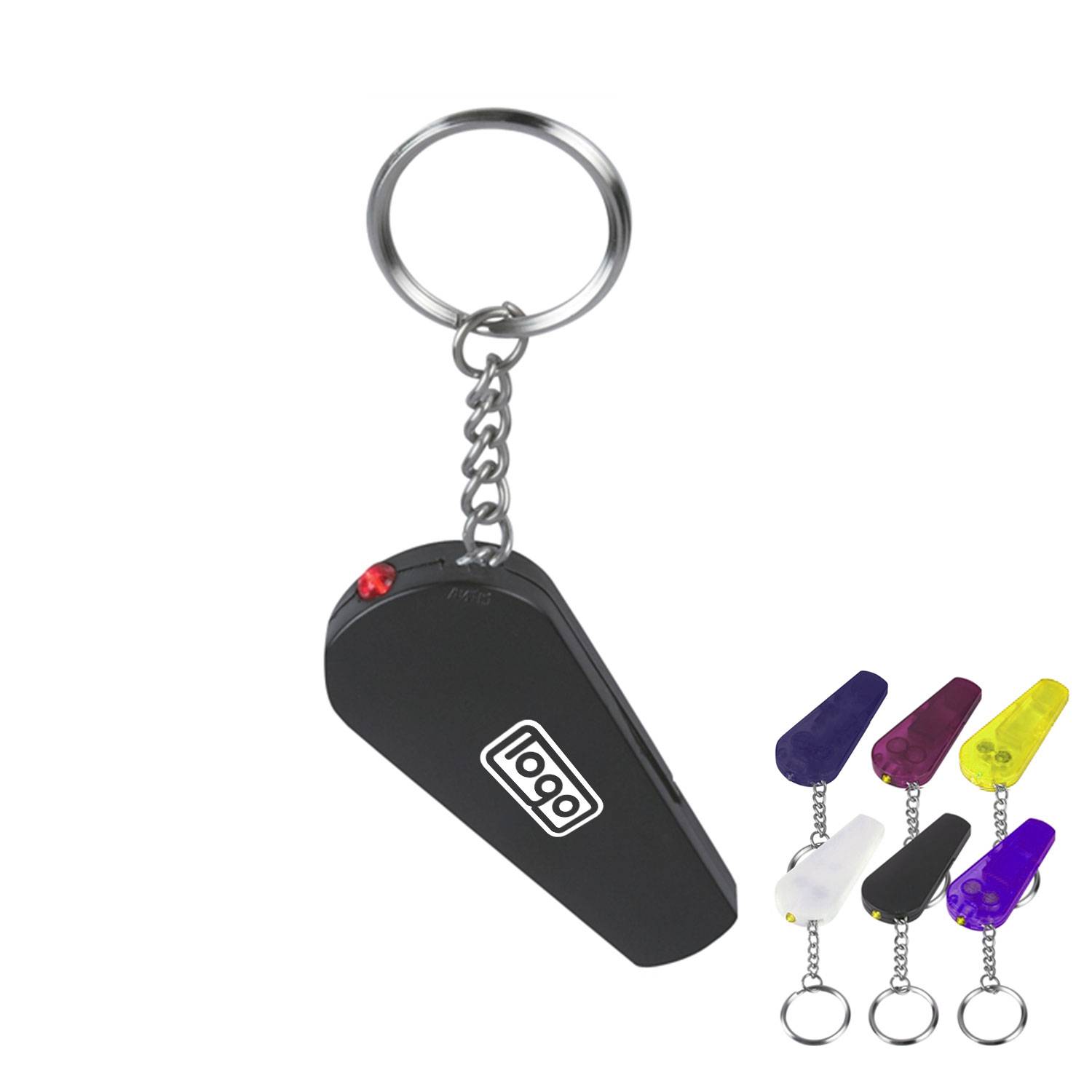 Key chain with whistling LED light 1