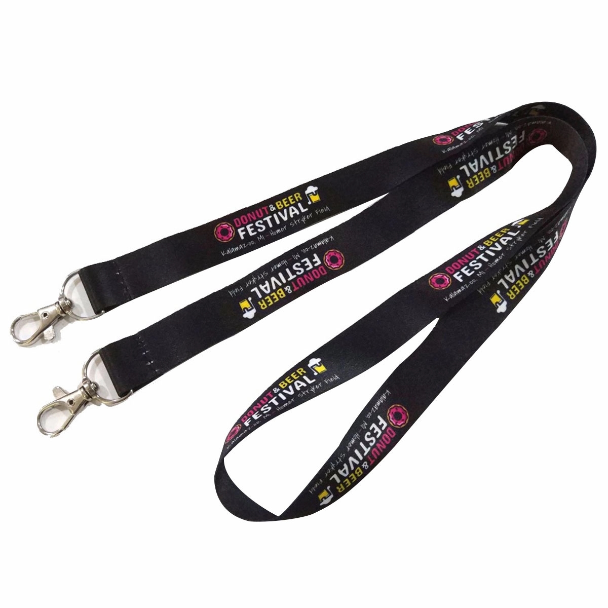 3/4" Lanyard w/ Bouble Bulldog Clip 5