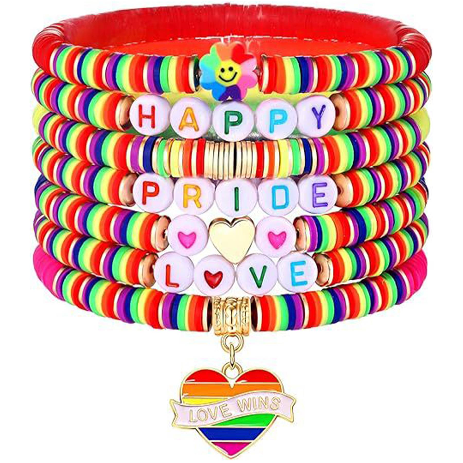 Plastic Bisexual soft earthenware letter bead bracelet 5