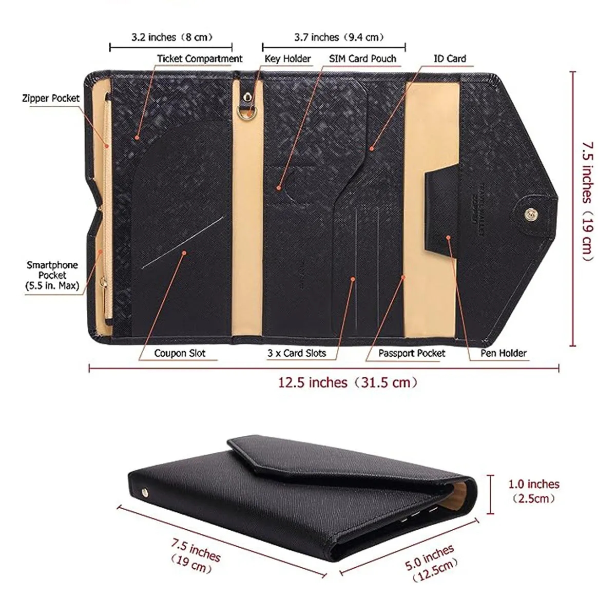 Mulitple RFID Passport Holder Travel Wallet 4