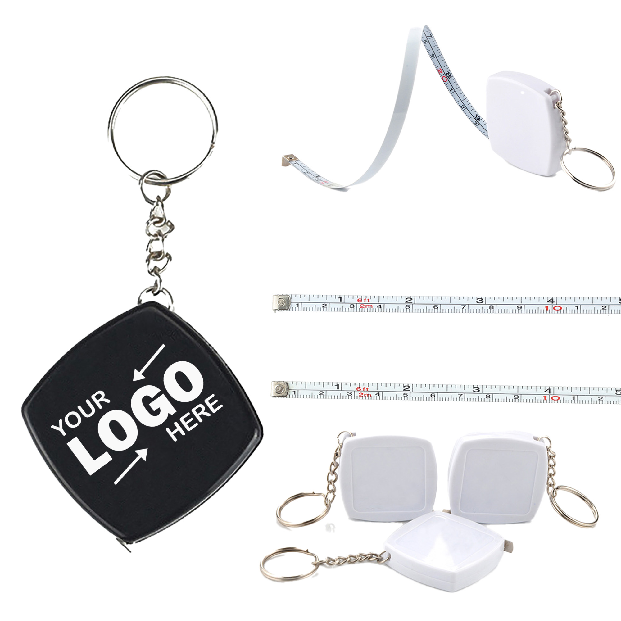 Portable 79 Inch Mini Retractable Tape Measure Keychain Holder 2