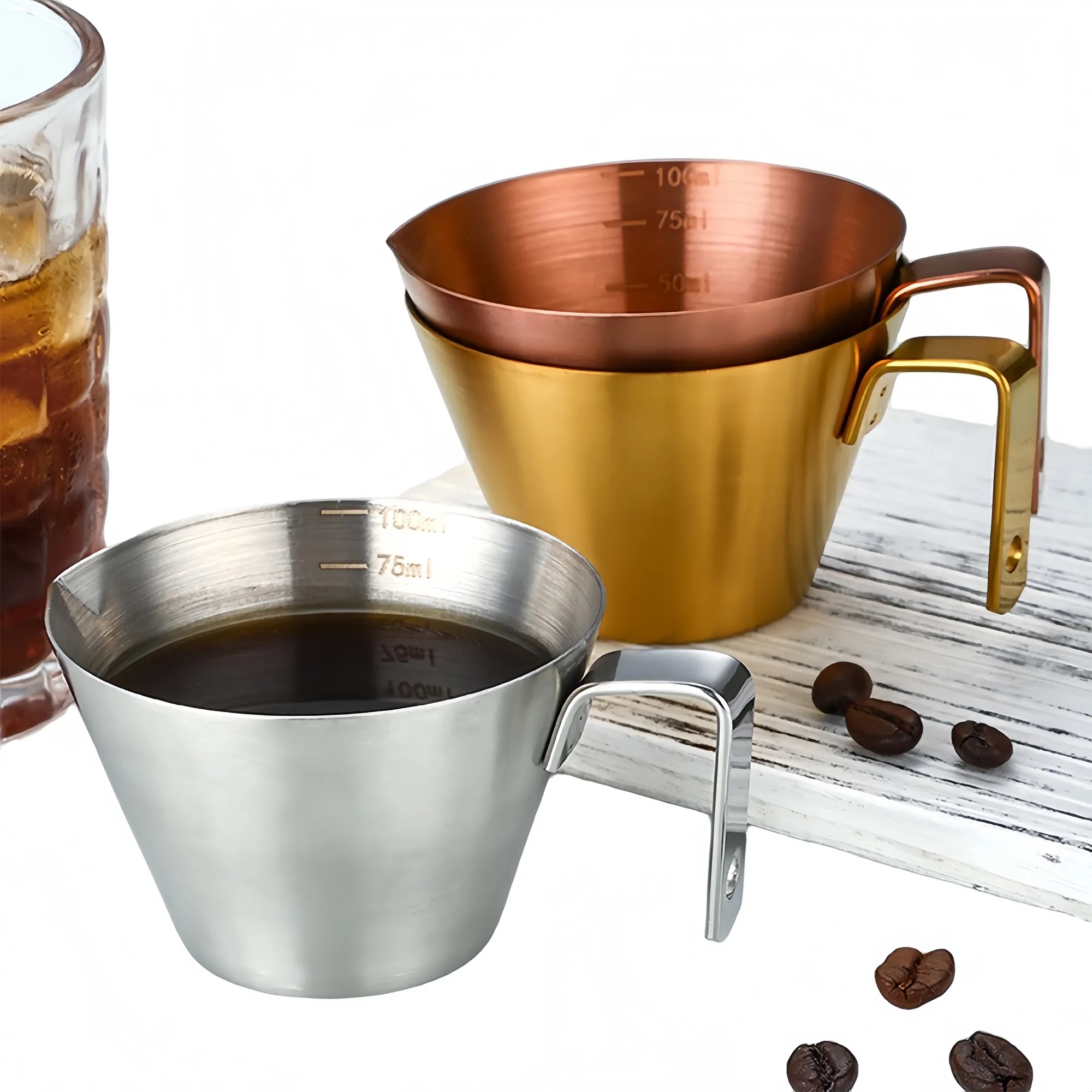Stainless Steel Coffee Dosing Cup With Measurement Marks 1