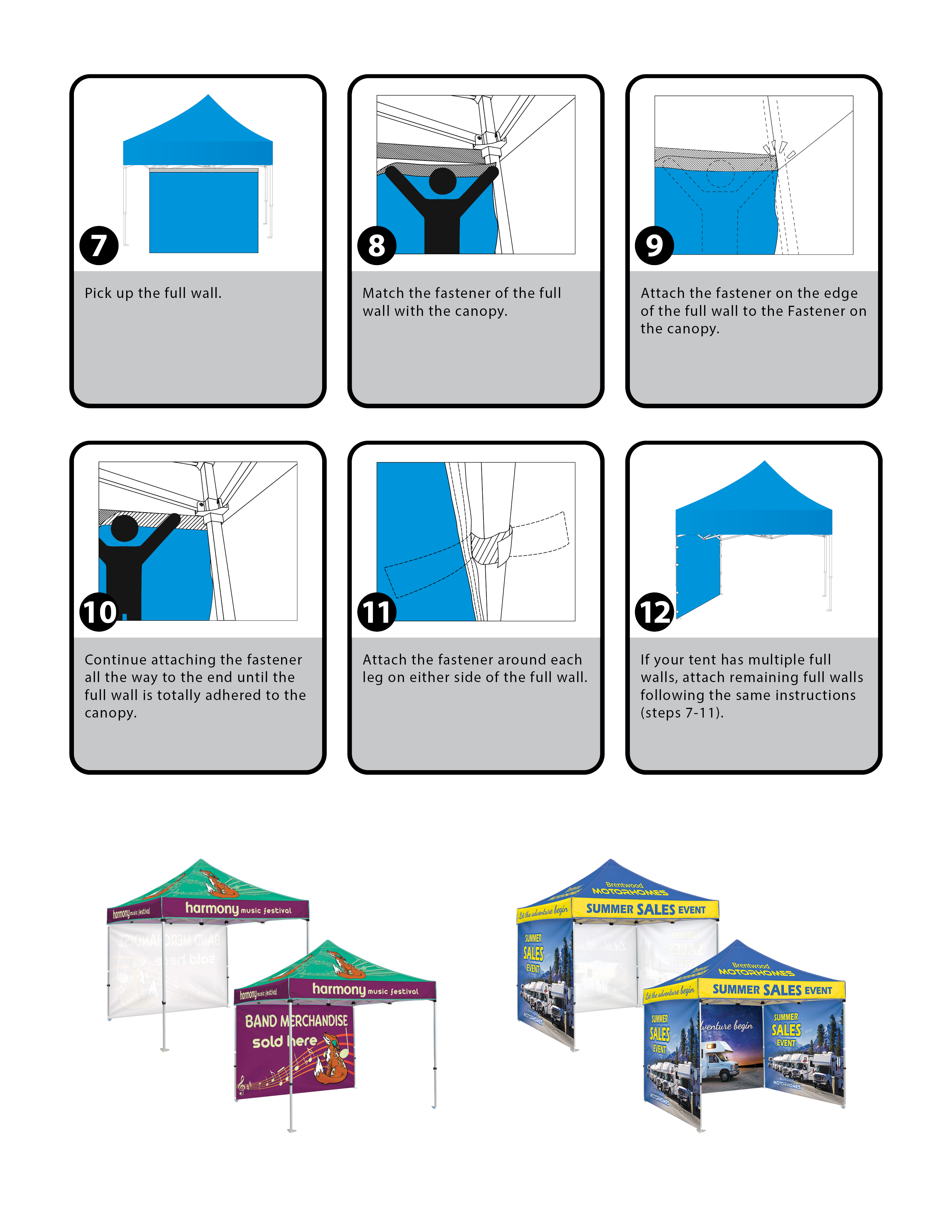 10' Heavy Duty Tent With Three Full Walls 2
