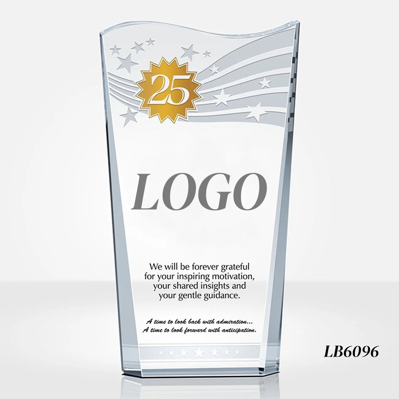 Appreciation Crystal Trophy Glass Engraved Awards 2