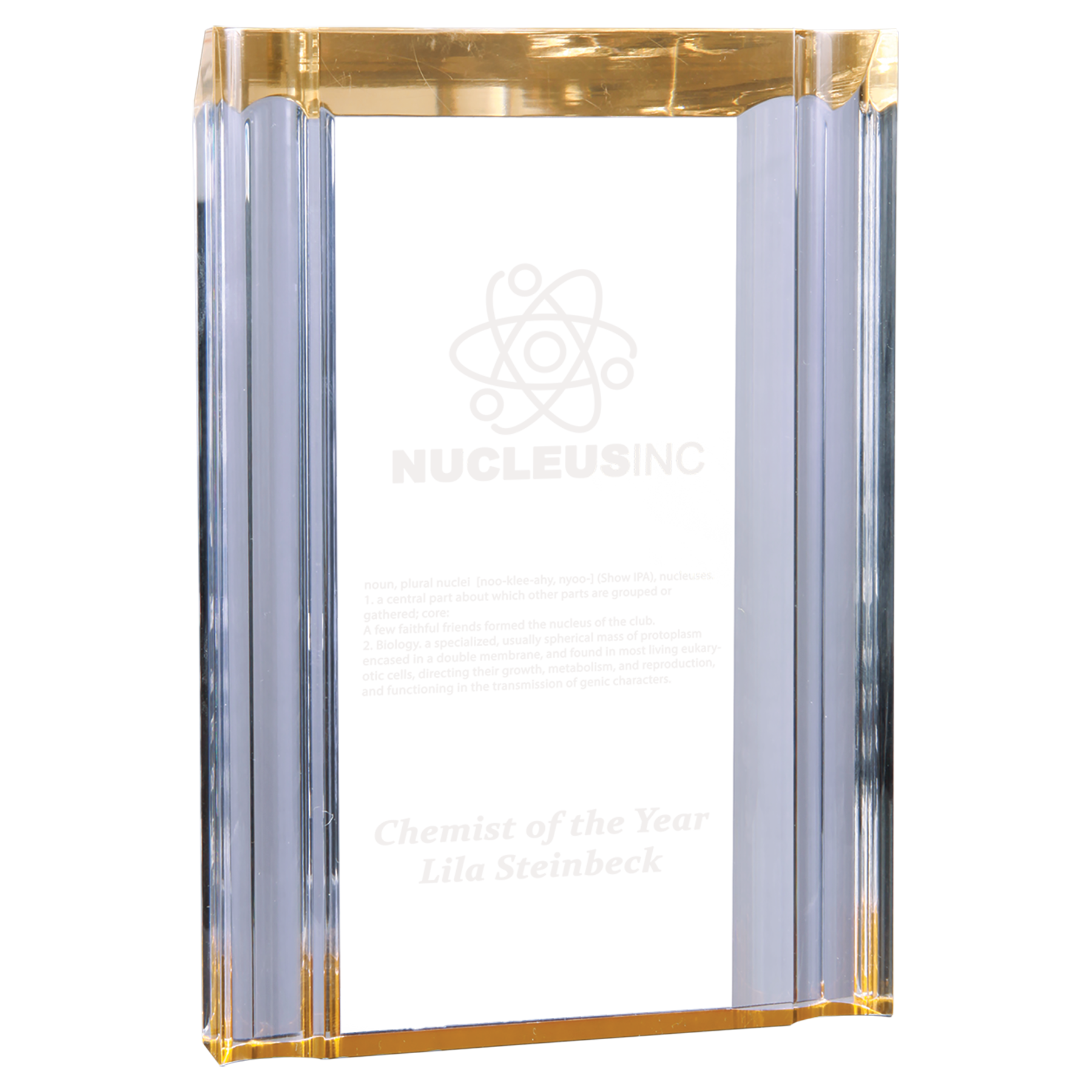 5" x 7" Gold Channel Acrylic Award