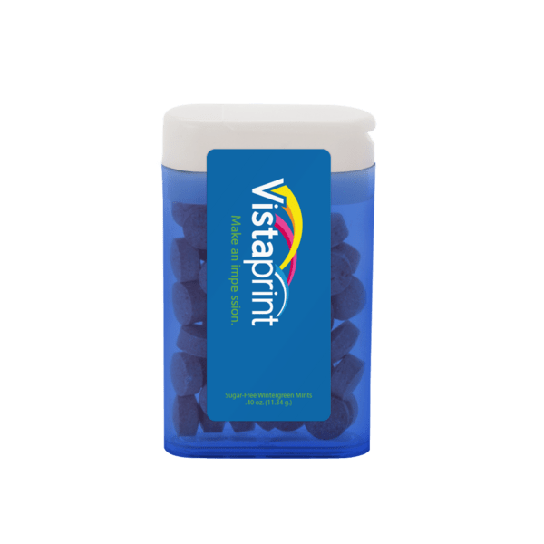 1 1/2" x 2 1/2" Rectangular Flip-Top Mint Dispenser 7