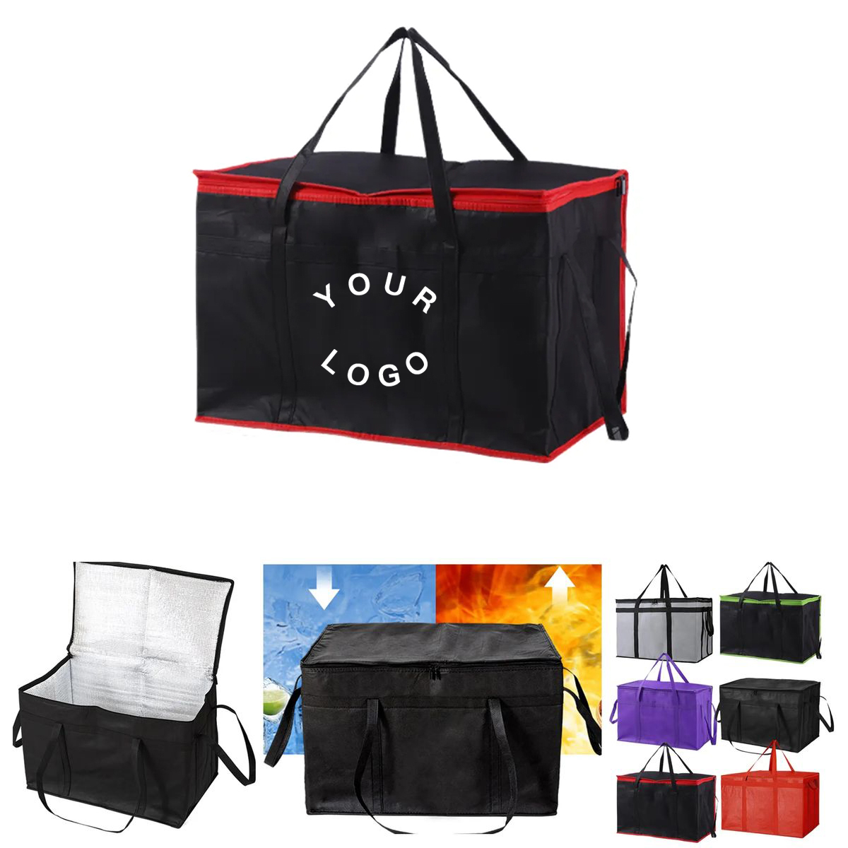 Large Insulated Grocery Tote Bag with Lining 2
