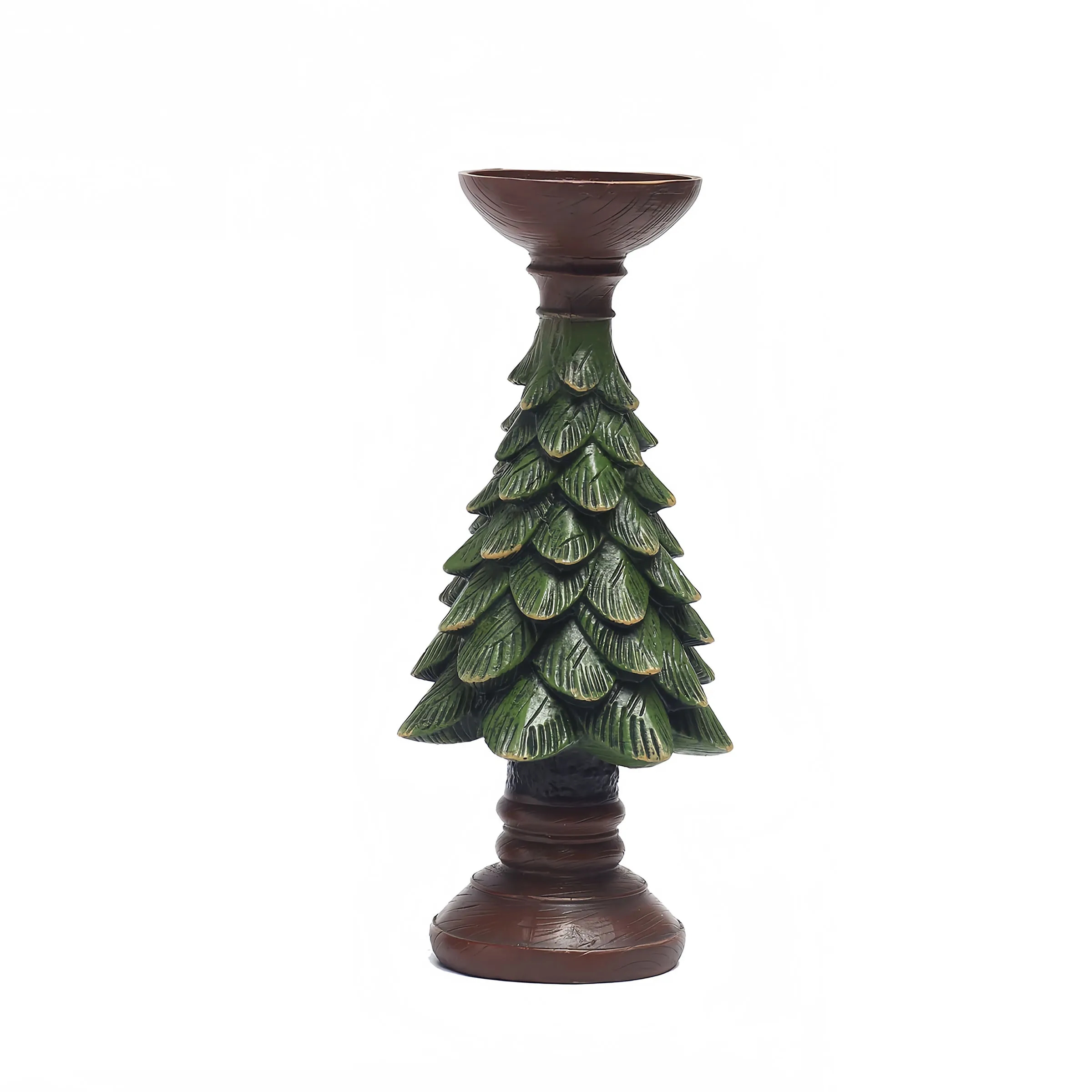 Resin Vintage Christmas Tree Candle Holder Ornament 7