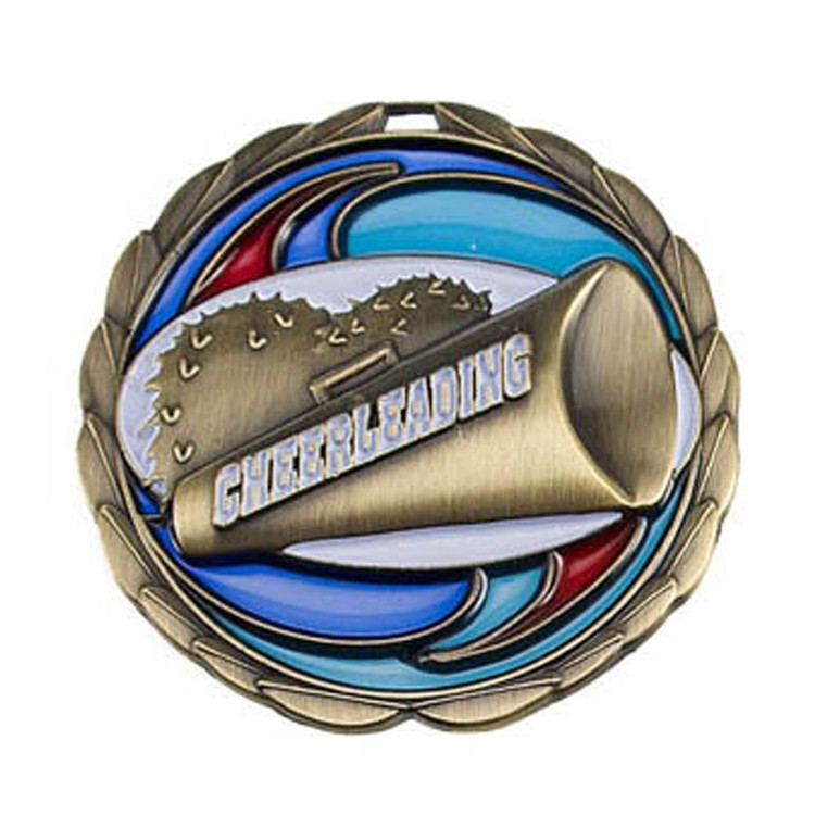 Cheerleading Color Epoxy Medallion (2-1/2")