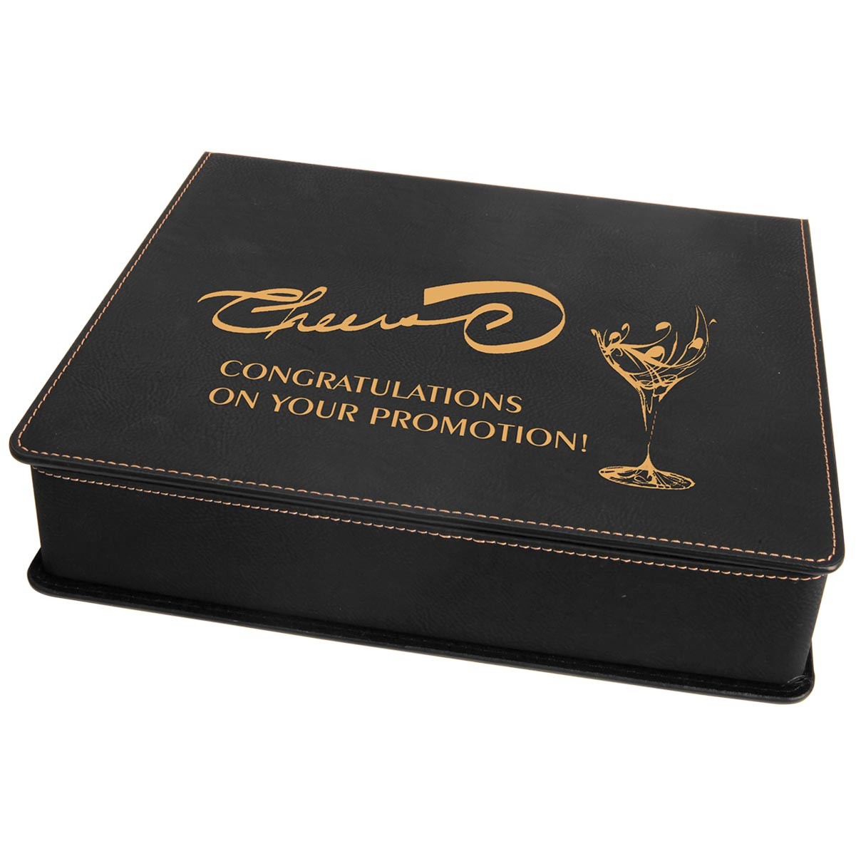 Black/Gold Leatherette 5-Piece Wine Tool Set