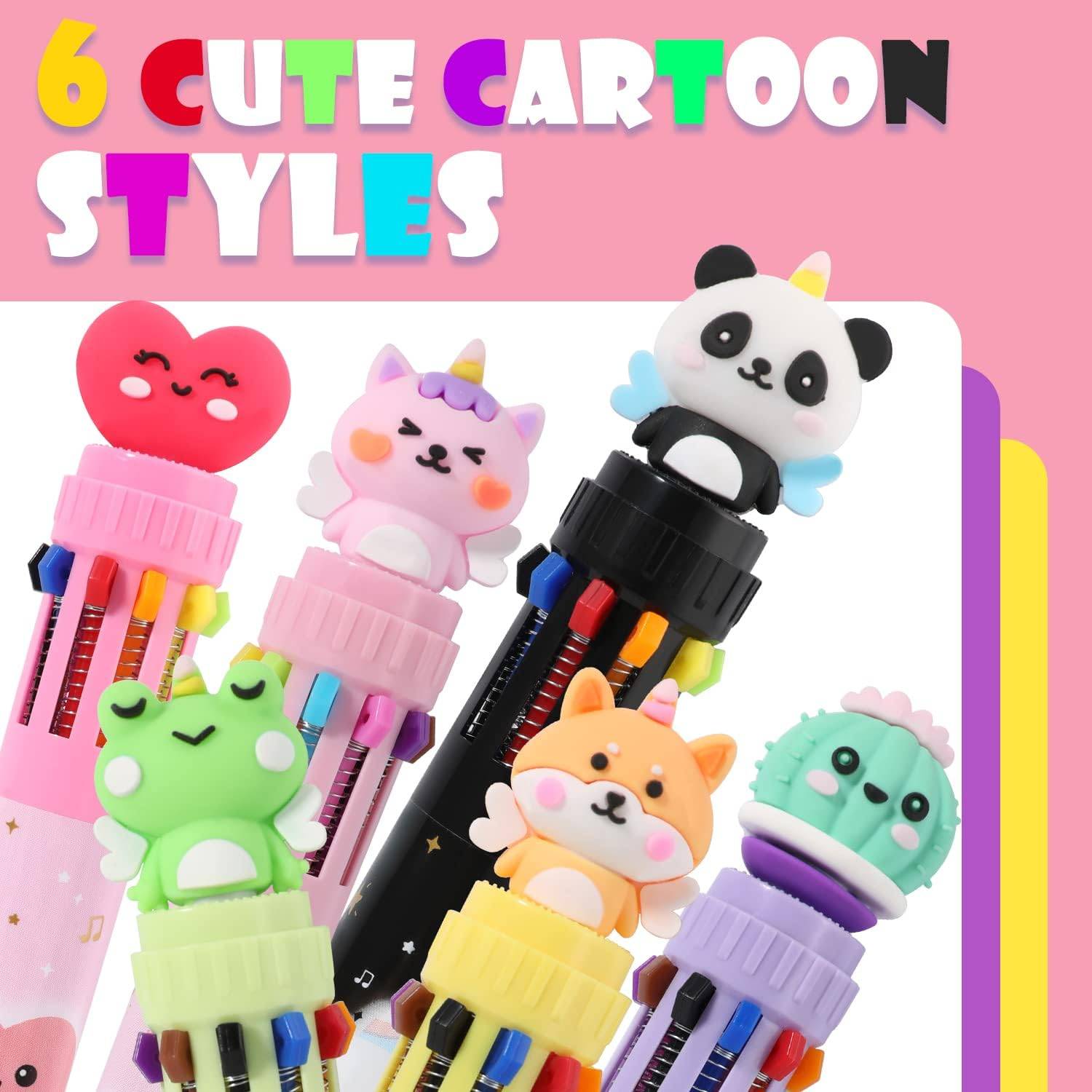 Multicolor Cartoon Silicone Ballpoint Pen for Students 5