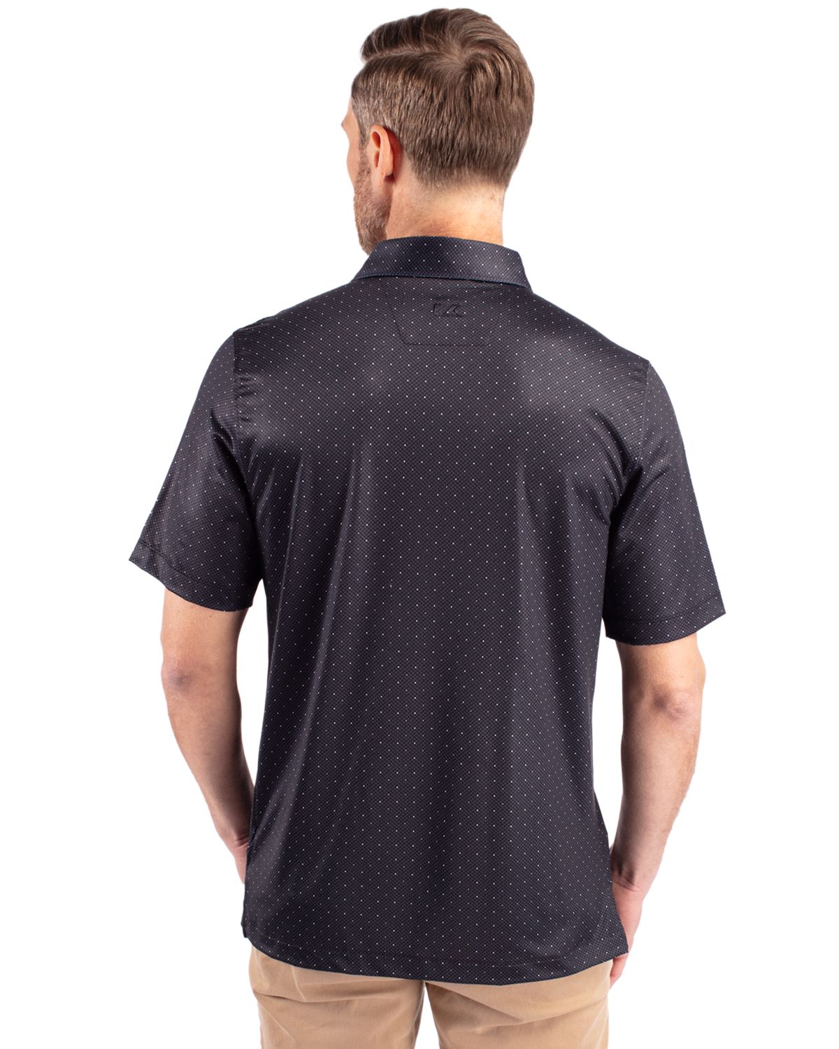 Pike Double Dot Print Stretch Mens Polo
