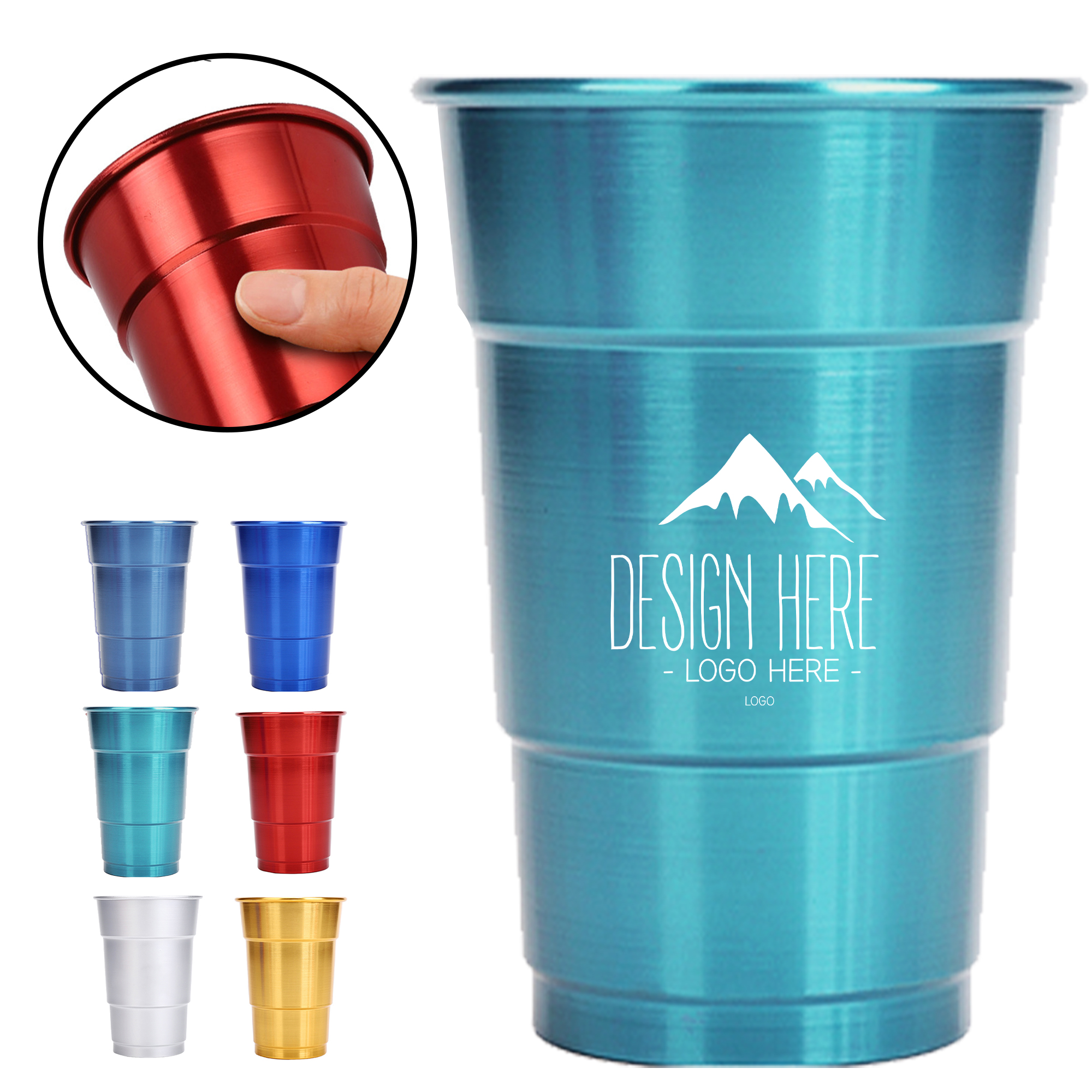 16oz Reusable Aluminum Party Stadium Cup Cold DrinkMug 3