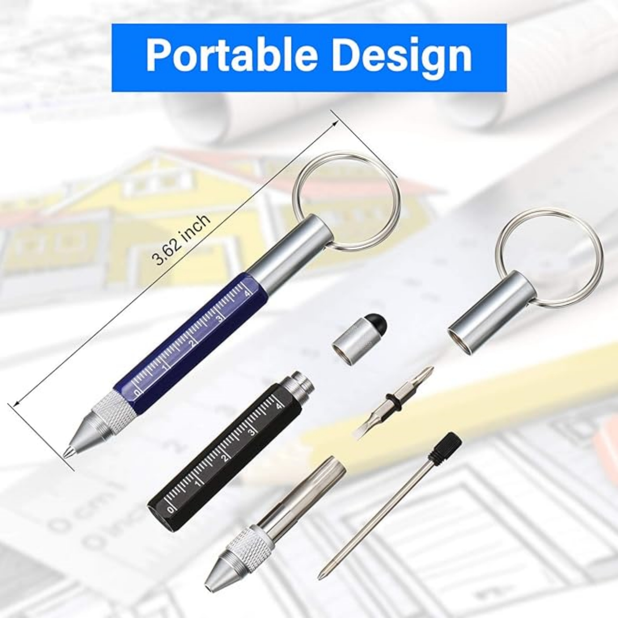 6 In 1 Multitool Tech Tool Pen WithKey Ring 5