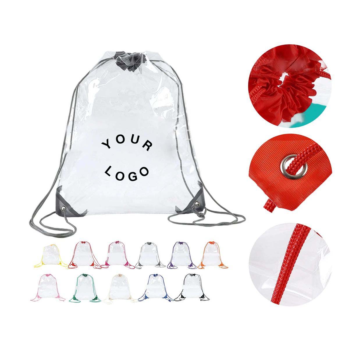 Dustproof PVC Sports Backpack with Handle Rope 6