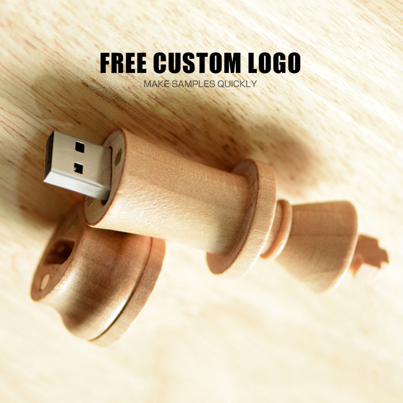 4GB Wood International Chess Shape USB Flash Drive 5