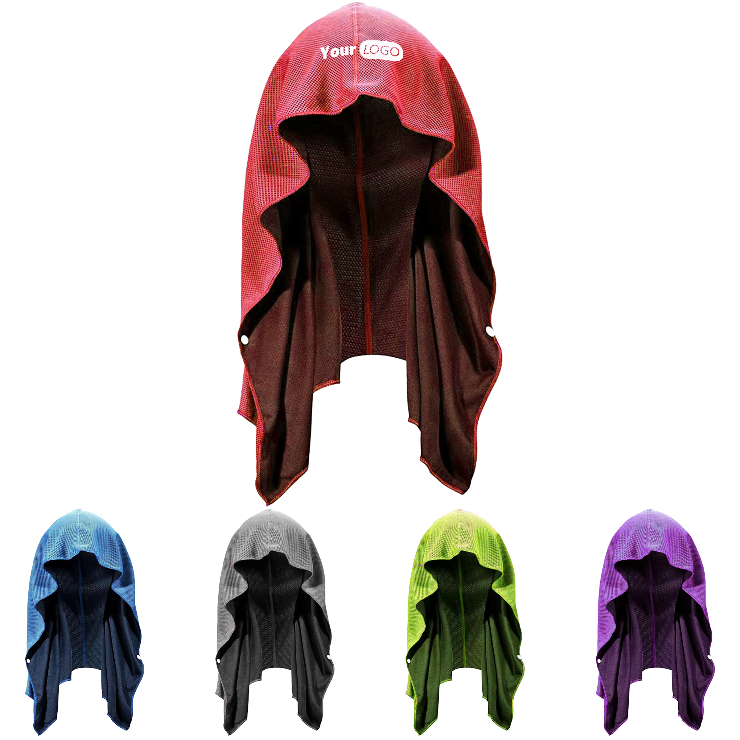 Microfiber Cloth Custom Cooling Hoodie Towel 2
