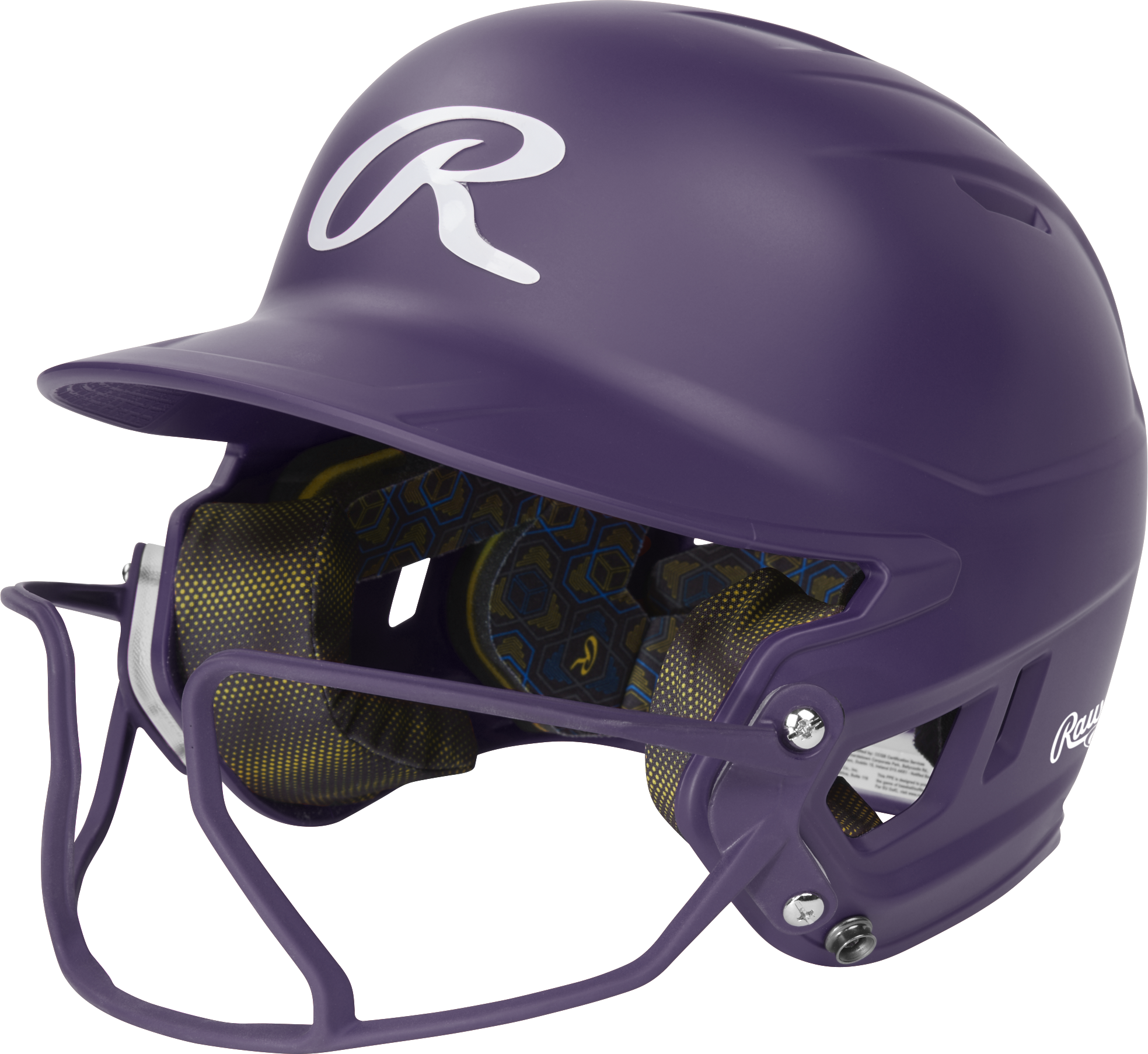 Rawlings Mach Hi-Viz 1-Tone Matte Batting Helmet with Attached Face Guard | Senior 6
