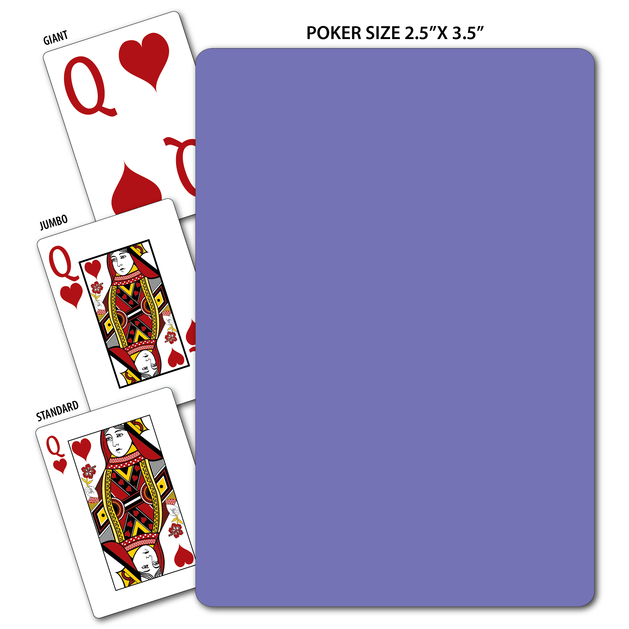 Solid Back Lavender Poker Size Playing Cards 4