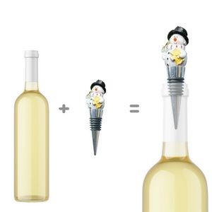 Charming 4 Piece Snowman Wine Stopper Set 8