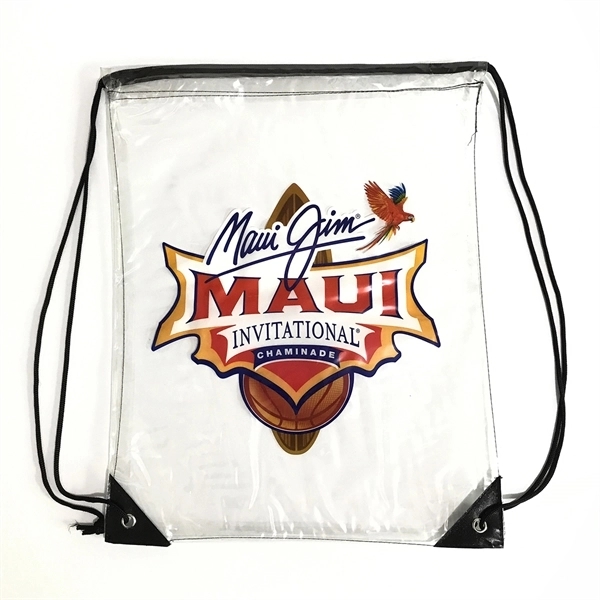 Full Color Clear Drawstring Backpack/ 4C 2