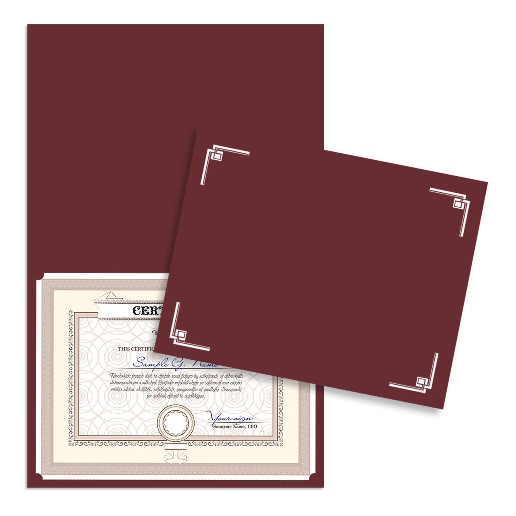 Linen Certificate Holder 17