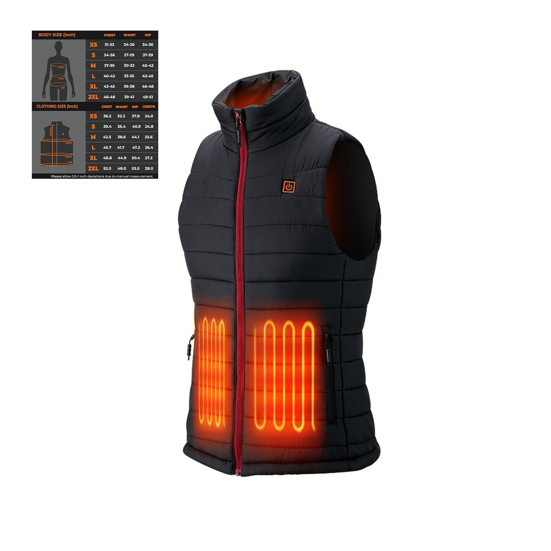 Women's Lightweight Heated Vest with Battery Pack 3