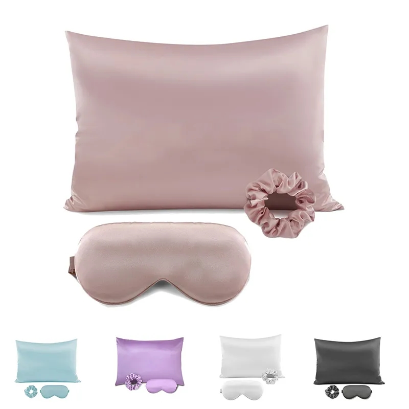 Silky Satin Pillow Covers with Hidden Zipper Set of 3 5