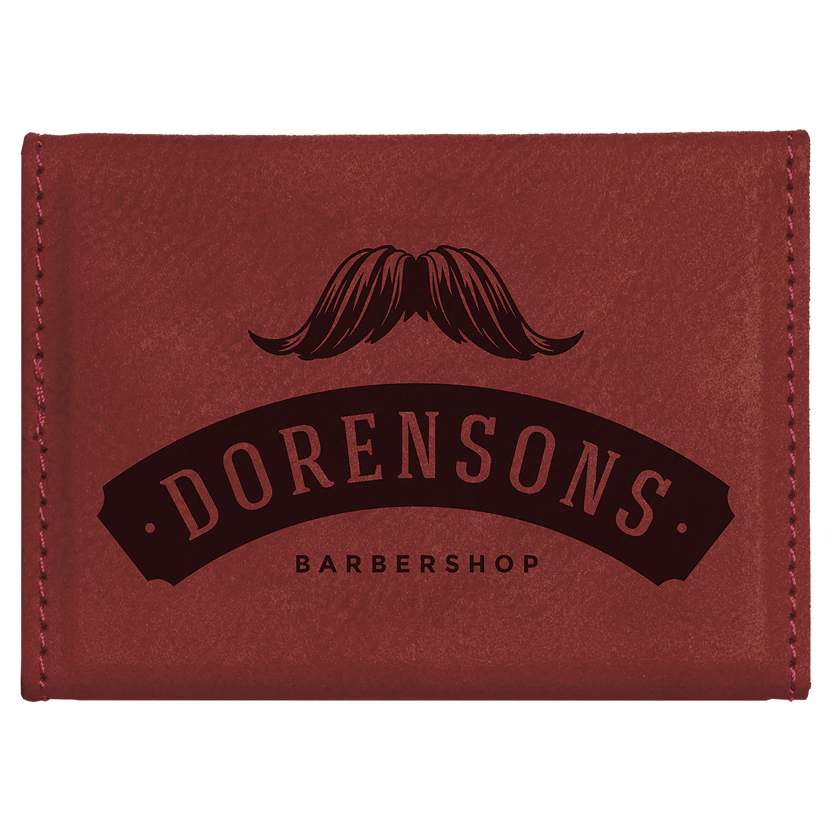 Rose Leatherette Business Card Holder