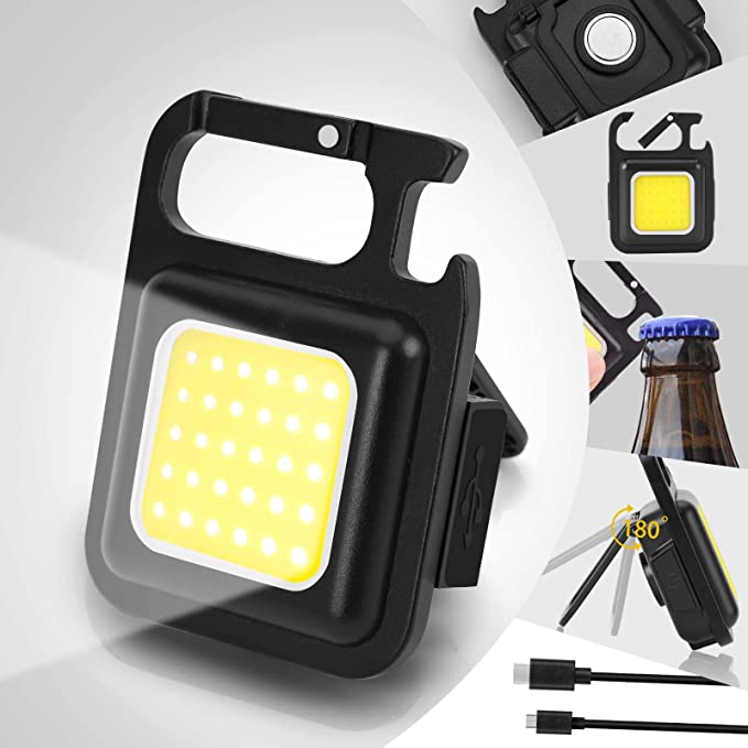 Pocket Led Flashlight with Folding Bracket Bottle Opener and Magnet Base for Running/Finishing 3