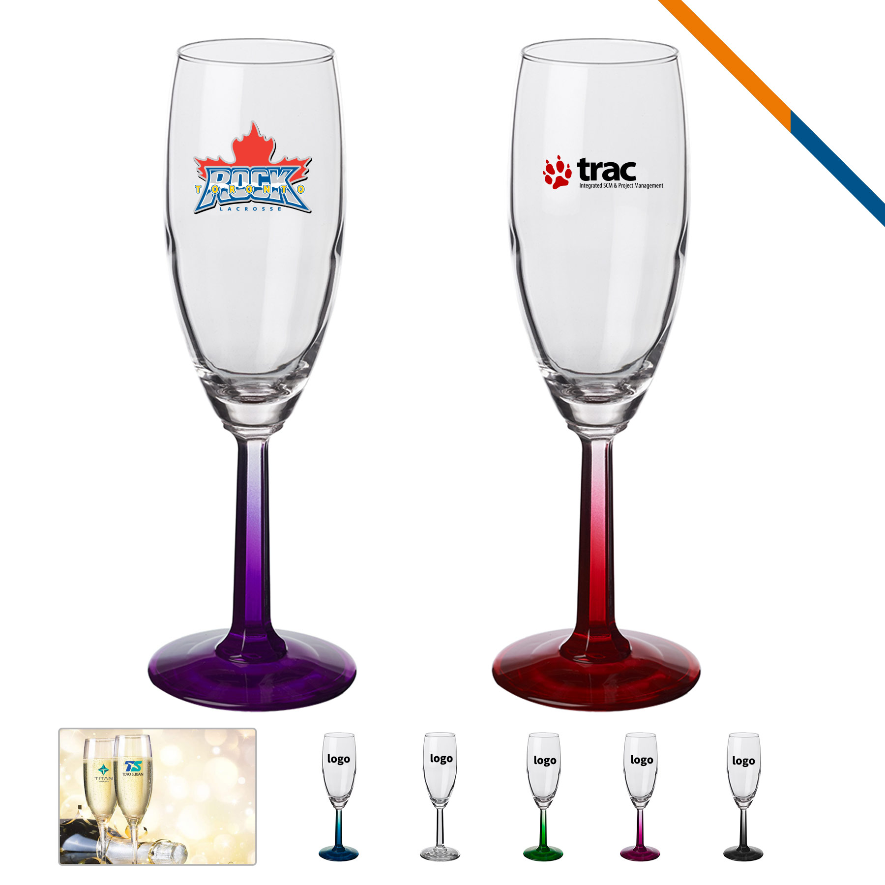 Libbey Salo Champagne Flutes - 6 OZ. 5